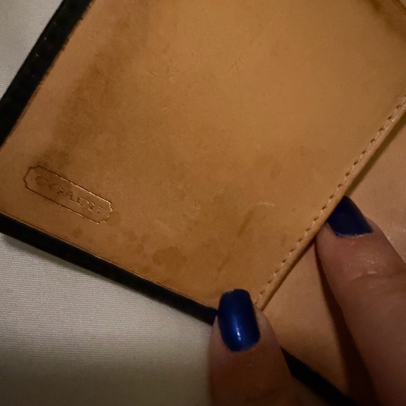 COACH Vintage Black leather Wallet with Silver-tone buckle - Picture 4 of 4